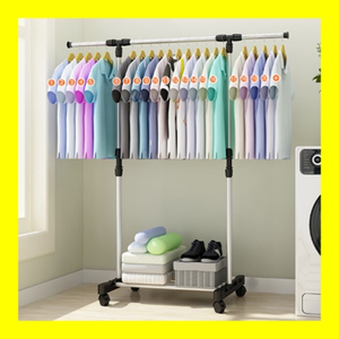 hanger ST Stand Hanger Rak Gantungan & Serbaguna(M5L8) bisa cod stand hanger gantungan baju stand ha