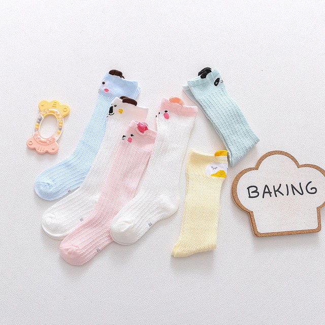 MMM  Kaos Kaki Bayi Panjang Karakter Hewan 6474 Kaos Kaki Anak Perempuan Laki Laki Motif Animal Lucu Bahan Jaring Baby Socks Kids Cute Unik Anti Slip Murah Import