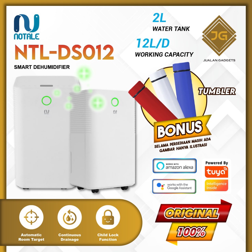 Dehumidifier Notale Seco Smart Dehumidifier 12L /Hari - Garansi Resmi