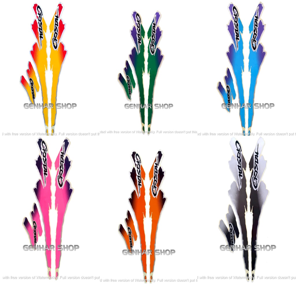 STIKER STRIPING LIS BODY MOTOR SUZUKI CRYSTAL TUNE 1994 STANDAR FULL SET