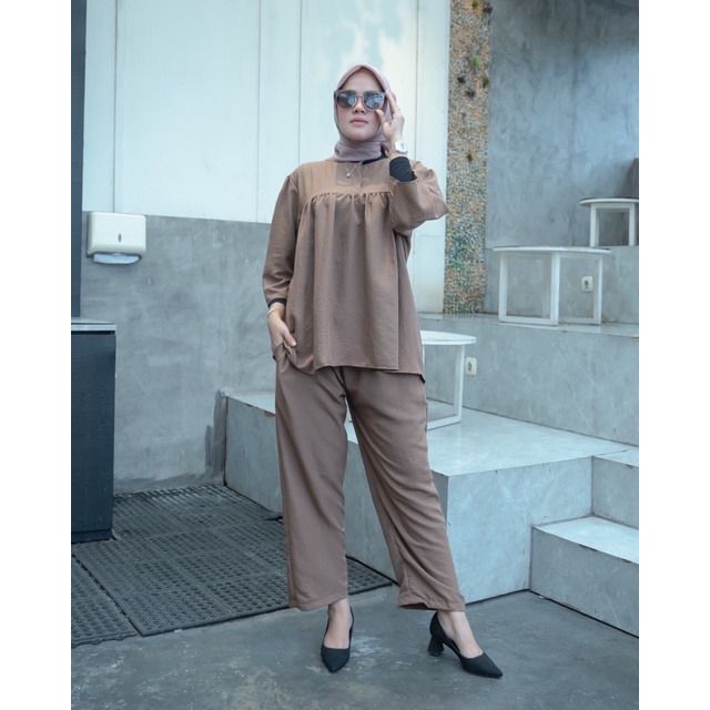 JOSHIN Olla Set Poly Jumbo - Oneset Basic Dailywear Oversize