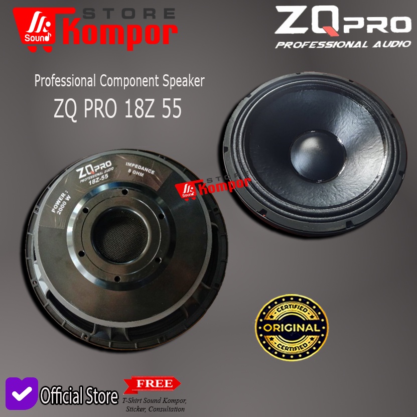 SPEAKER ZQ PRO 18Z 55 KOMPONEN SPEAKER ZQPRO 18 IN 18Z55