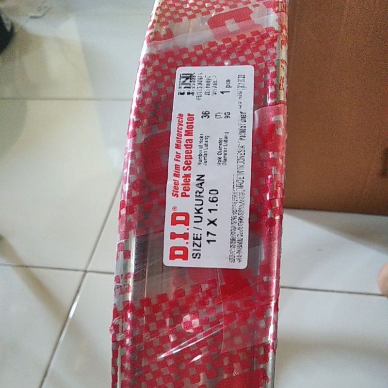 Palek pelek velg besi did belakang 160×17 ori DID