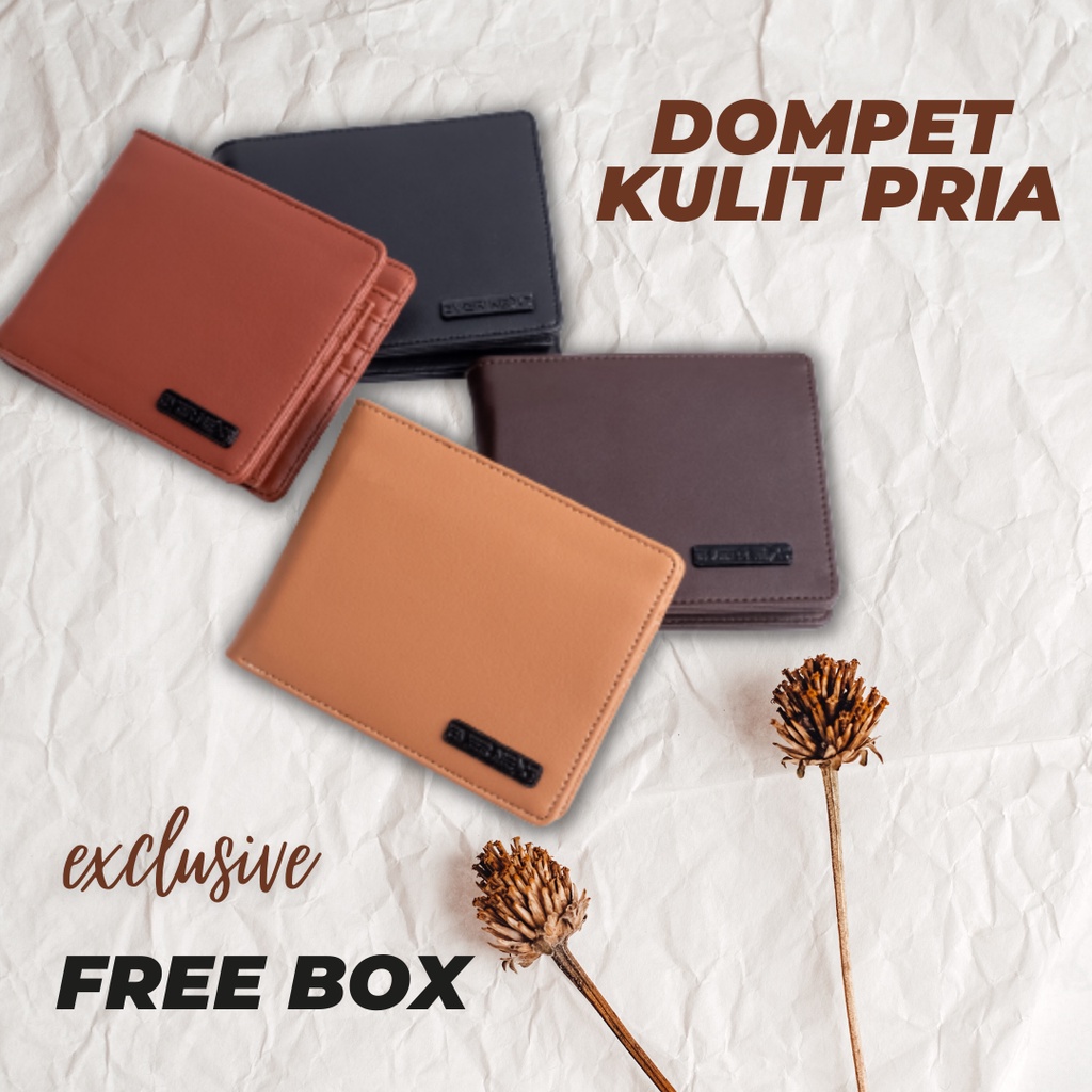 Dompet Kulit Cowok Distro Branded Keren Kekinian Mens Wallet Dompet Lipat Pria