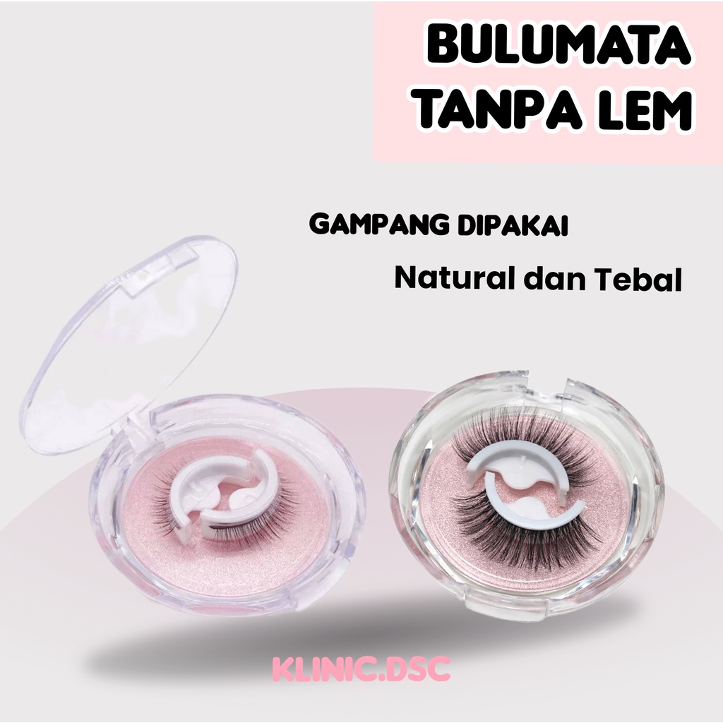 Bulu Mata Palsu Tanpa Lem Eyelashes Extension Natural 3D Ekstensi Berperekat