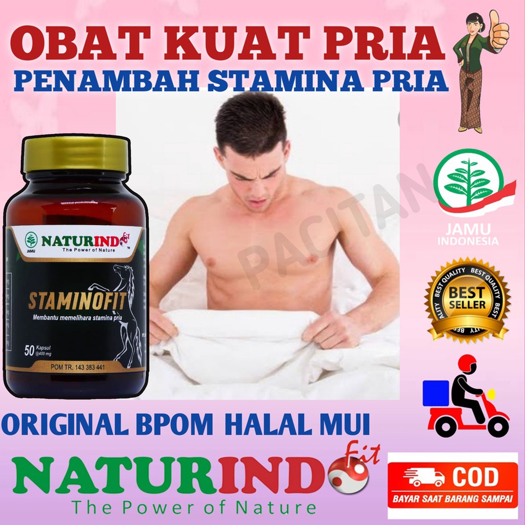 OBAT KUAT HERBAL LELAKI PERKASA OBAT LELAKI TANGGUH STAMINOFIT NATURINDO BPOM BISA COD