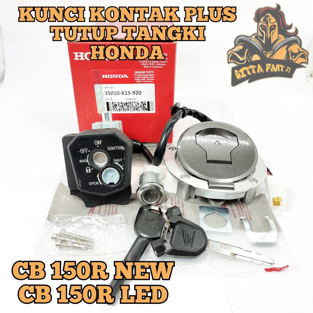 KUNCI KONTAK SET PLUS TUTUP TANGKI ASLI ORIGINAL HONDA CB 150R LED NEW KUALITAS ASLI ORIGINAL HONDA AHM PRESISI DAN DIJAMIN AWET CB150R NEW