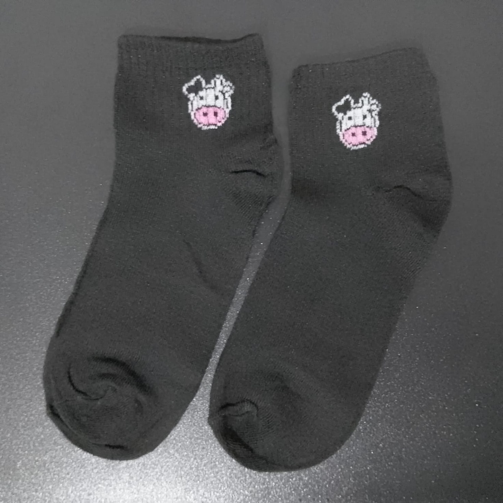 Kaos Kaki KS14 Kaos Kaki Fashion Unisex Motif Sapi Lucu Wanita Pria