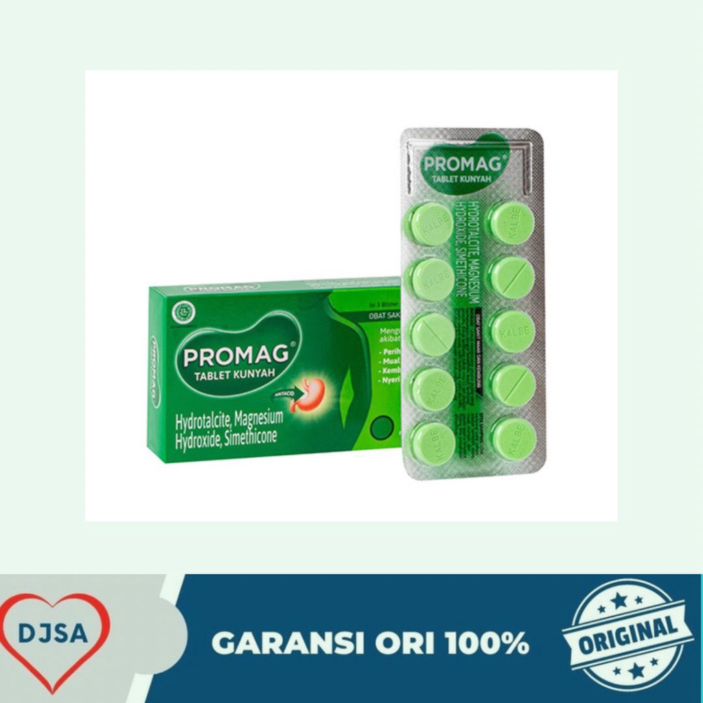 PROMAG TABLET OBAT SAKIT MAAG DAN KEMBUNG KEMASAN 1 DUS ISI 3 BLISTER