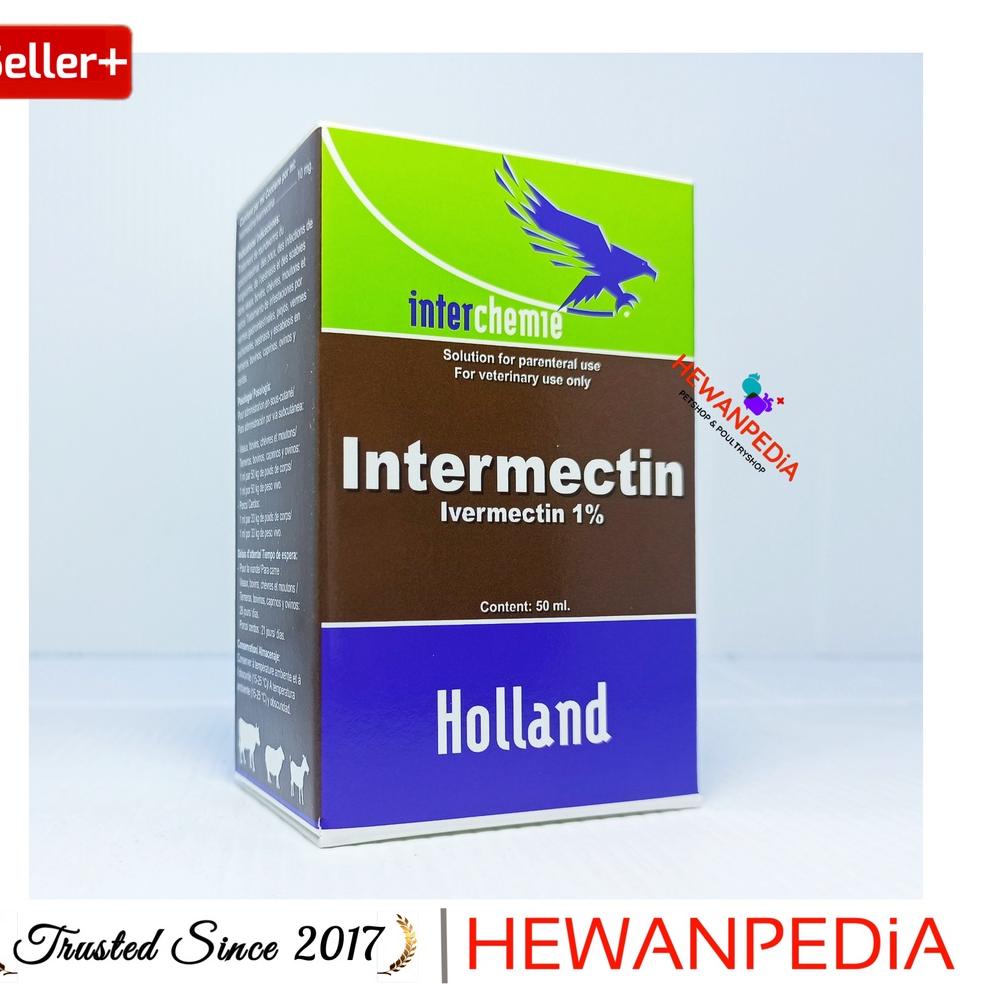 CHEKOUT INTERMECTIN 50 ml INJEKSI - Kutu Skabies Gudik Pinjal Cacing Sapi Kambing Anjing Kucing Keli