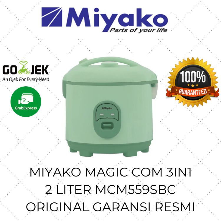 Miyako Magic Com 2 Liter MCM559SBC 3in1 / Rice Cooker Besar / Mejikom Murah / Mejicom Hijau Original