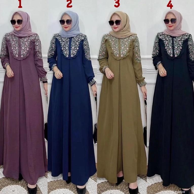 DISKON maroko bordir gamis airflow Murah