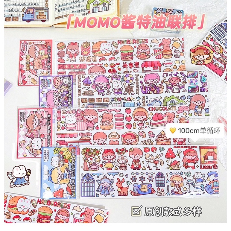 

Sticker momo aesthetic / sticker washi/ sticker diy / sticker jurnal St27