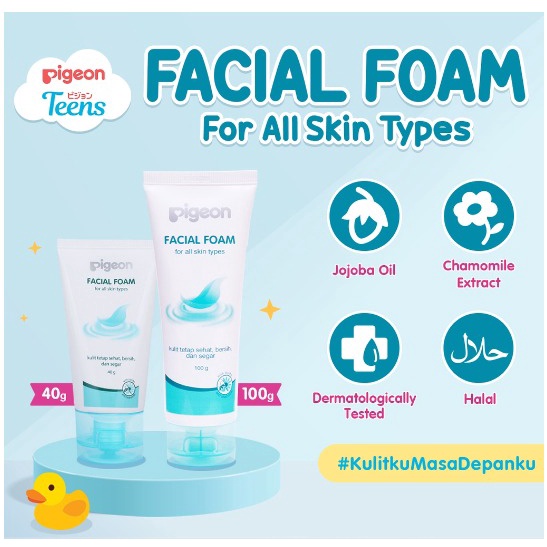 Pigeon Teens Facial Foam For All Skin Types / Sabun Muka Remaja / Pembersih Wajah