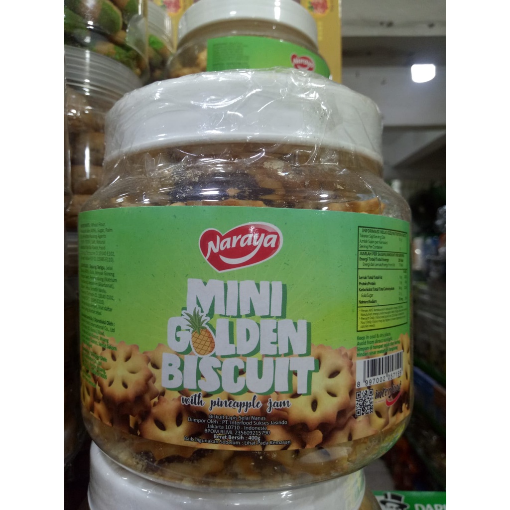 

HALAL! Naraya Mini Golden Biscuit 200g biskuit dengan selai nanas