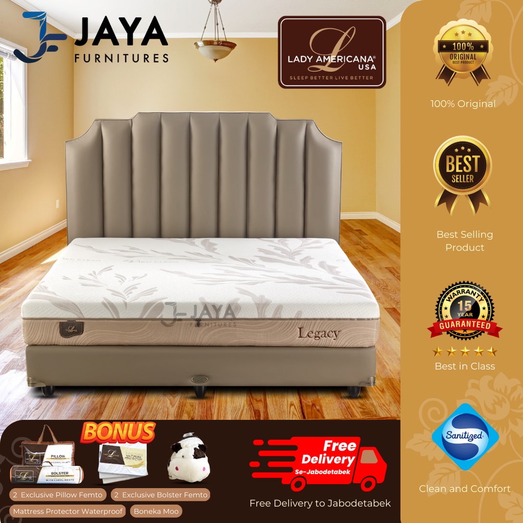 LADY AMERICANA SPRINGBED MATRAS KASUR MATTRESS LEGACY FULL SET