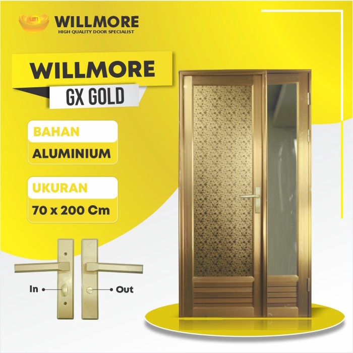 Willmore Pintu Kamar Mandi C-GX Gold 70X200