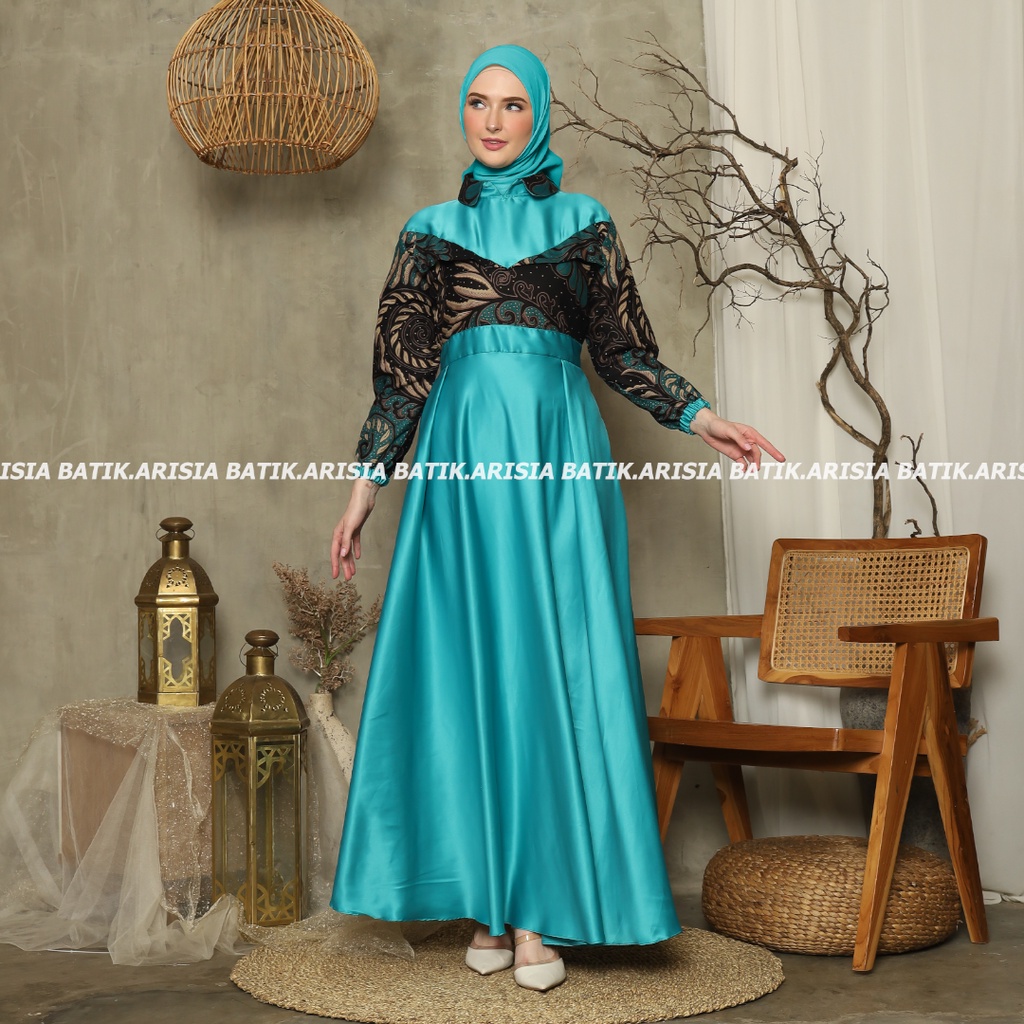 [ FREE HIJAB ] Batik couple keluarga modern terbaru set couple batik keluarga gamis jumbo velvet tosca termurah di shopee / Baju batik keluarga terbaru 2021 modern / Batik couple keluarga ARISIA couple batik couple / Set keluarga ayah ibu dan anak terbaru