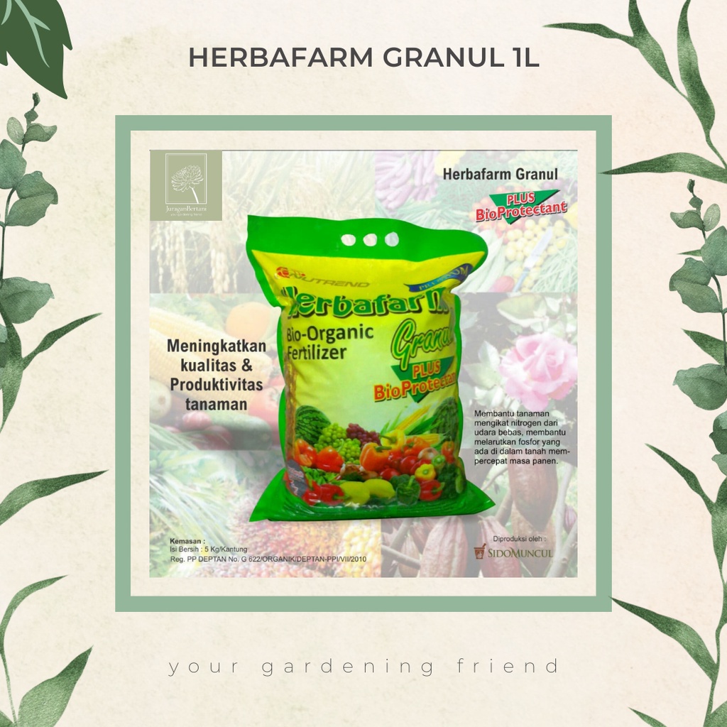 Pupuk Organik Granul Herbafarm ORIGINAL 5KG TERMURAH