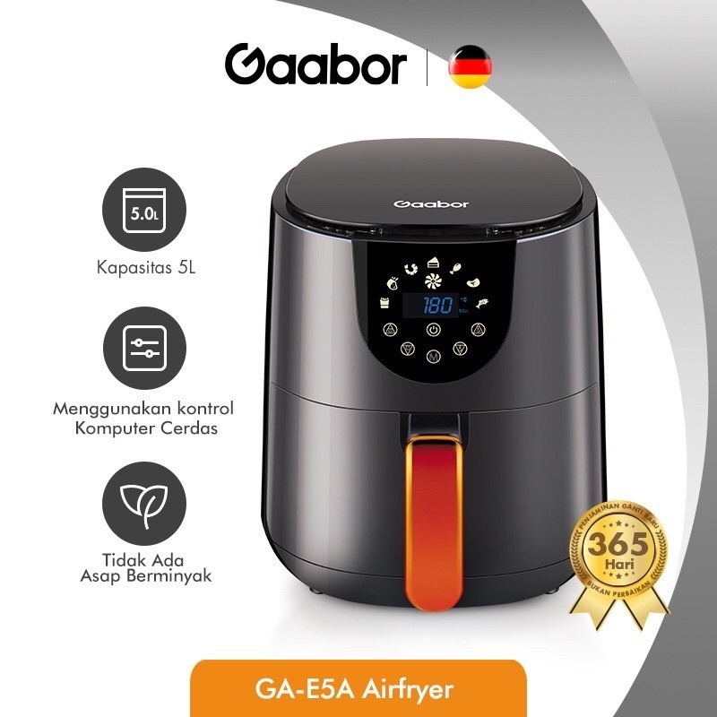 Gaabor GA-E5A Air Fryer 5L Penggorengan Tanpa Minyak Anti Lengket