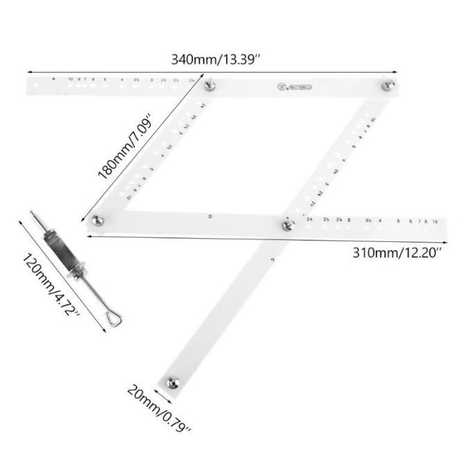 

Wer Penggaris Pantograph Lipat Ukuran 34Cm Untuk Menggambar