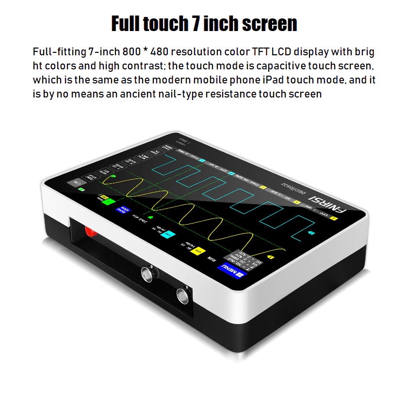 FNIRSI Digital Table Oscilloscope Handheld Portable 100MHz 100Gsa/s New Version - 1013D - Black