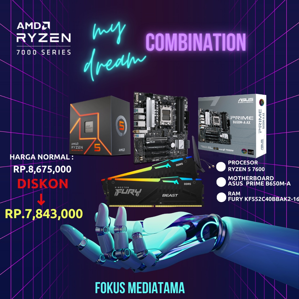 Paket Hemat PC ASUS PRIME BUDGET COMBO Procesor Ram Motherboard