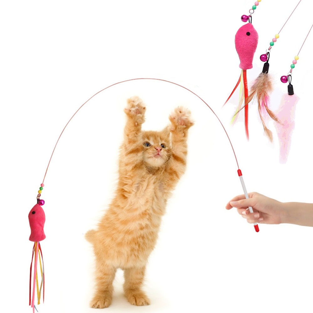 CAT TEASER - Mainan Kucing Stick Kawat Lentur / Cat Toy