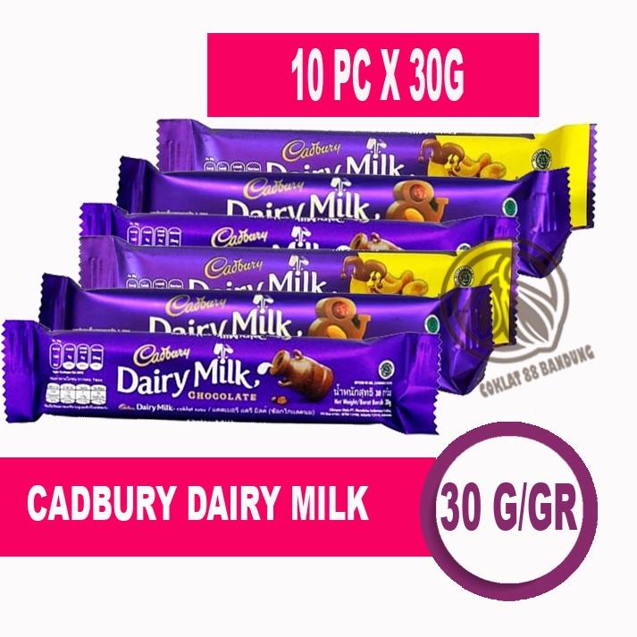 

➾ CADBURY DAIRY MILK 30GR ISI 10 PCS, COKELAT CADBURY 30 GRAM 30 gr ➤