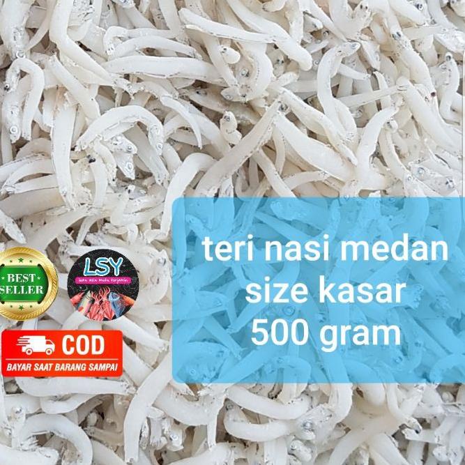 

♥ ikan asin Teri nasi medan super/ tn putih / size jumbo 500gr ♧