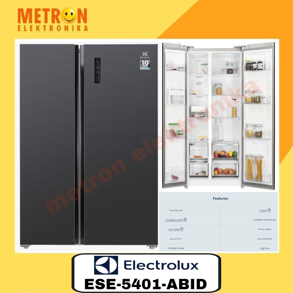 ELECTROLUX ESE 5401 ABID - LEMARI ES SXS INVERTER 505 LITER