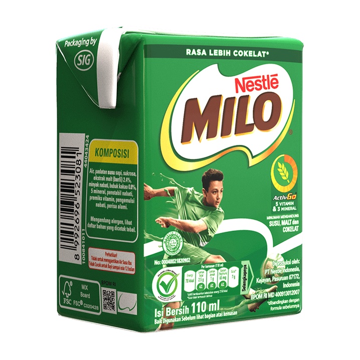 

Susu Milo Kotak Kecil 110ml 1 Dus isi 36pcs Nestle