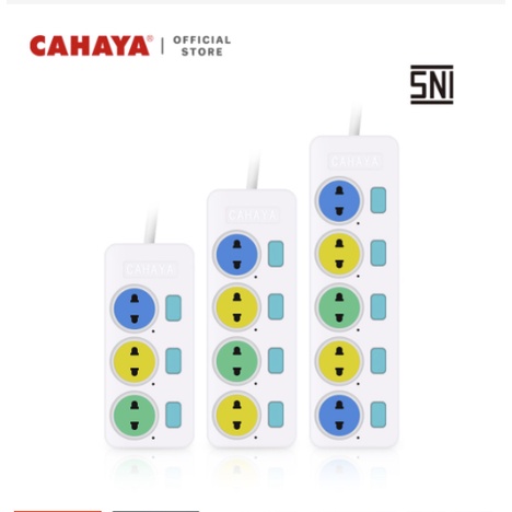 Cahaya Stop Kontak Kabel Multi Saklar 1,5 3 5 Meter 3 4 5 Lubang Multi Lampu Indikator