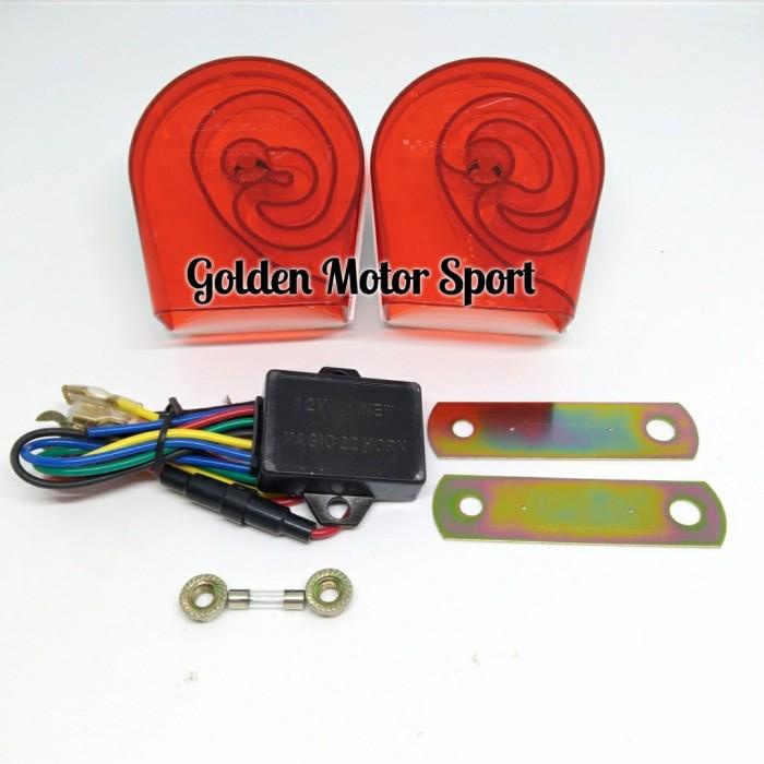 Klakson Gema Echo 8 Suara Plus Relay - klakson telolet Klakson Keong