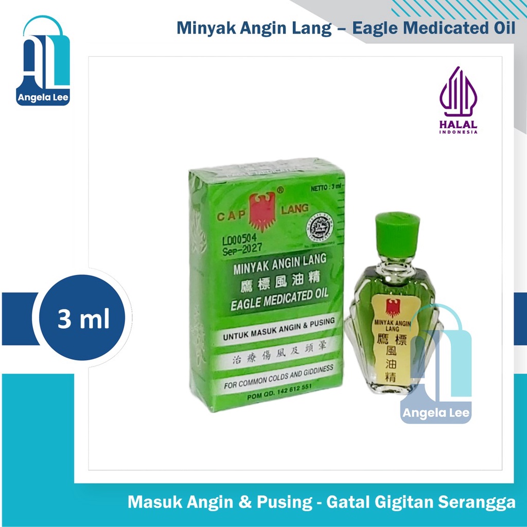 Cap Lang Minyak Angin Lang Eagle Medicated Oil Masuk Angin Pusing