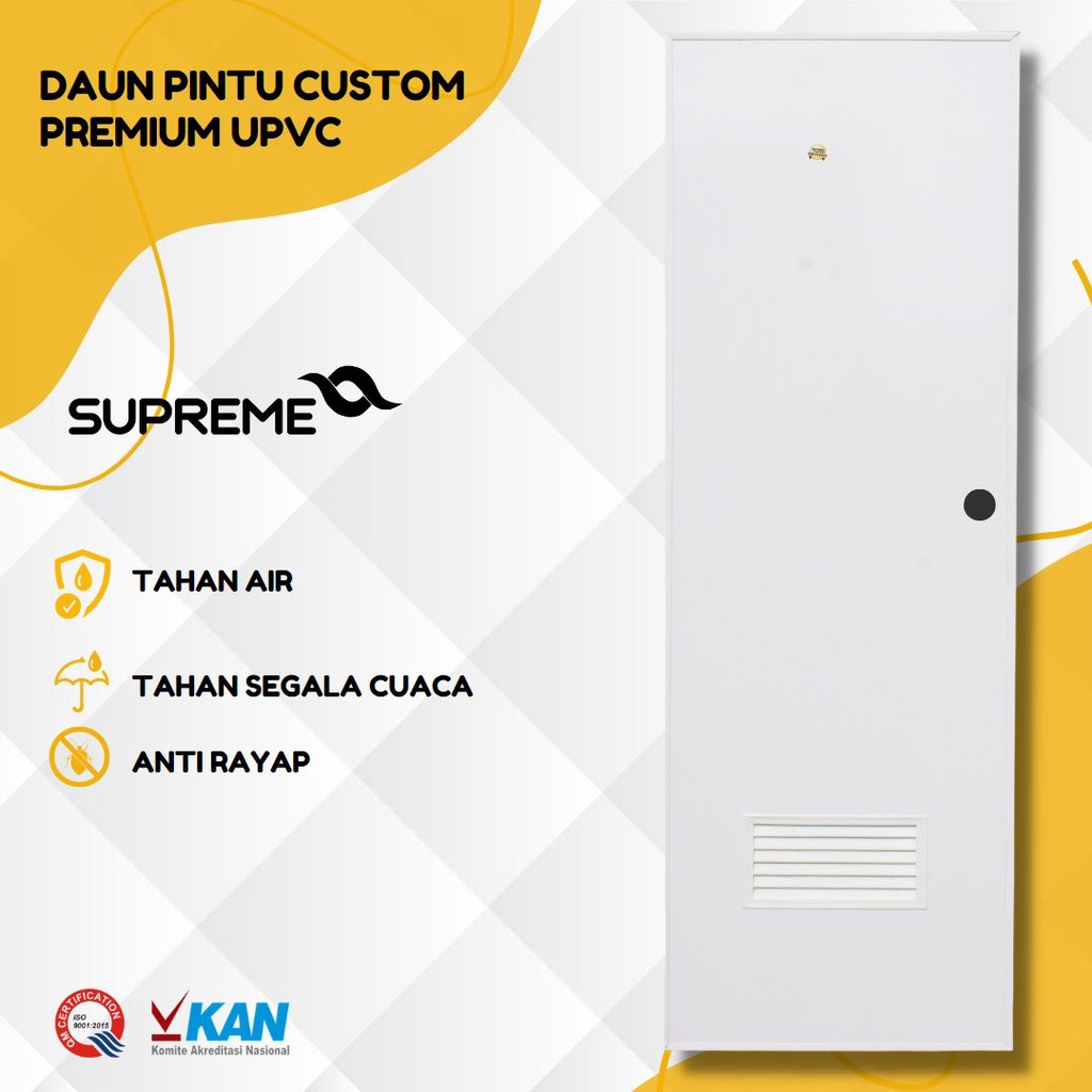 Daun Pintu uPVC Kamar Mandi Tebal Custom Premium