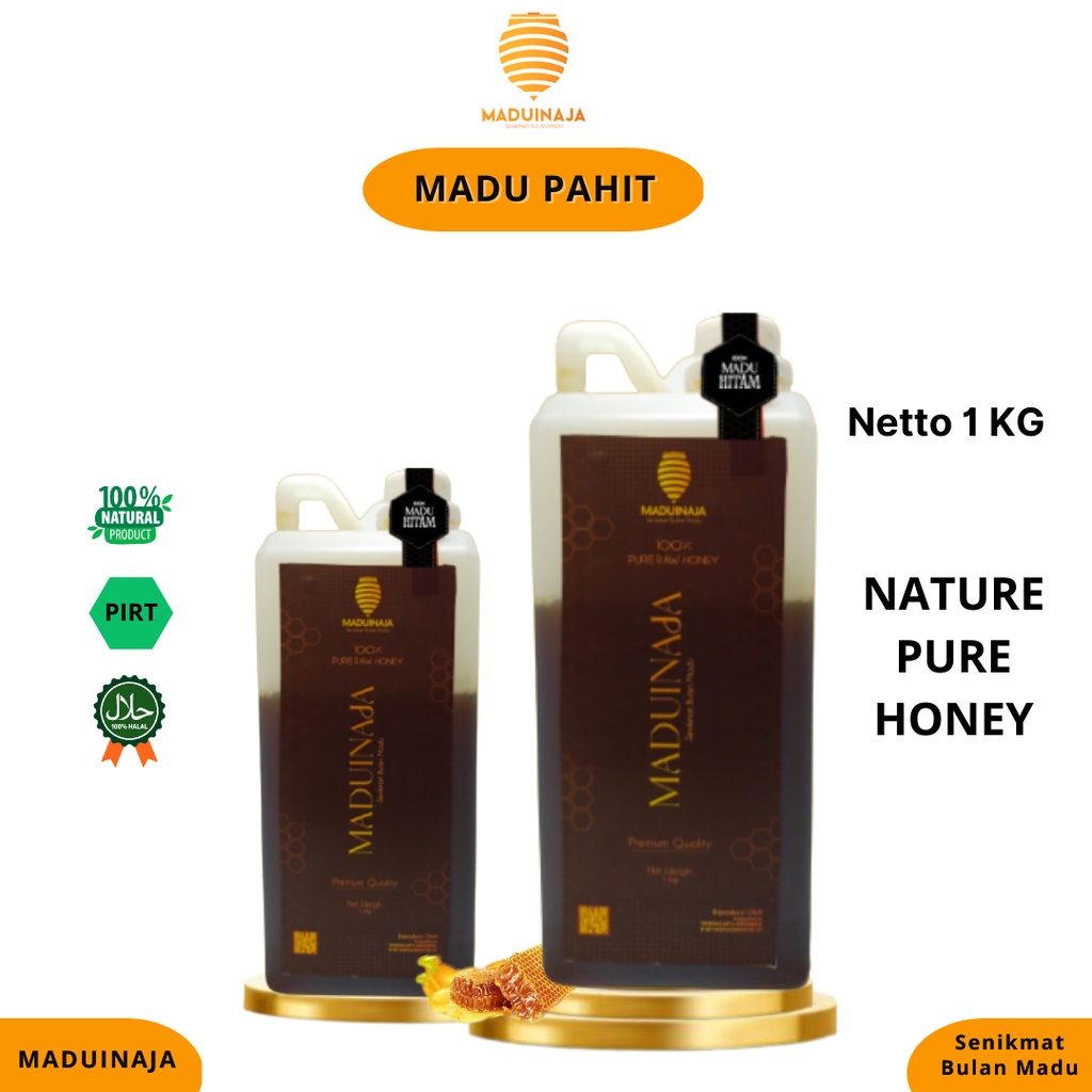 

Madu Hitam Pahit Premium 1 KG Madu Murni Asli 100% Raw Honey Madu Kesehatan Alami - MADUINAJA