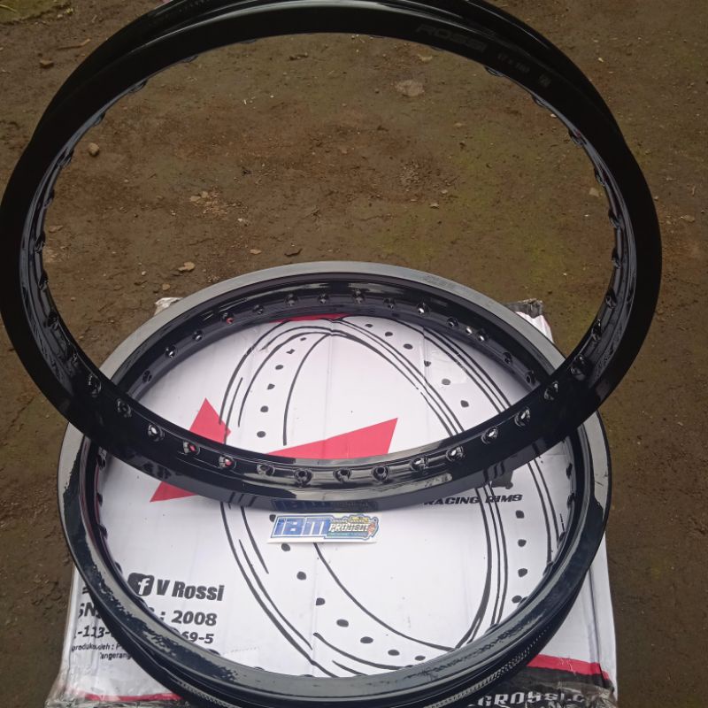 VELEK VELG V ROSSI HITAM GILAP 140,160,185 RING 17,VELEK V ROSSI RING 17 HITAM GLOSSY GILAP,VELG VEL