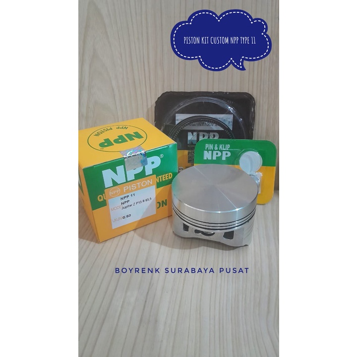 PISTON KIT CUSTOM DOME JUPITER Z 65,5-67,5 PIN 13 NPP TYPE 11- BOYRENK SURABAYA