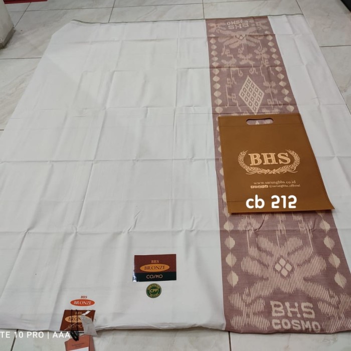 sarung bhs cosmo bronze putih