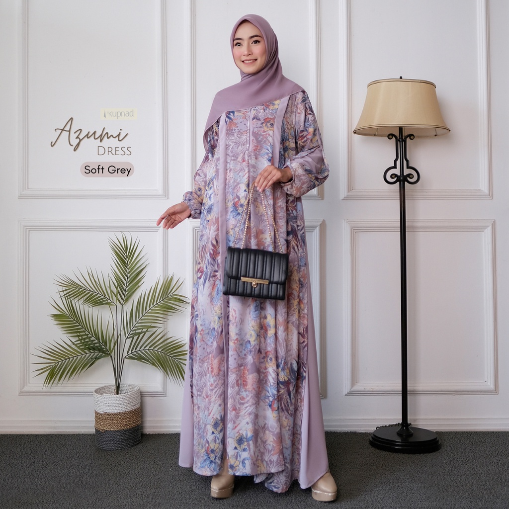 KUPNAD Gamis Wanita Motif Kembang Premium - Azumi Dress