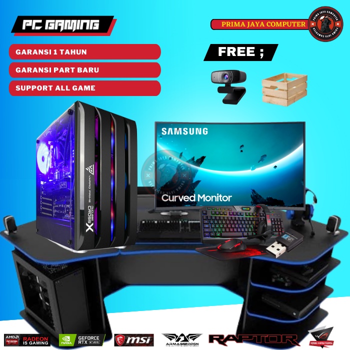Pc Gaming Editing Fullset AMD RYZEN 5 5600G PC Cpu Gaming Rakitan Ful set Lengkap KOMPUTER SSD NVME 