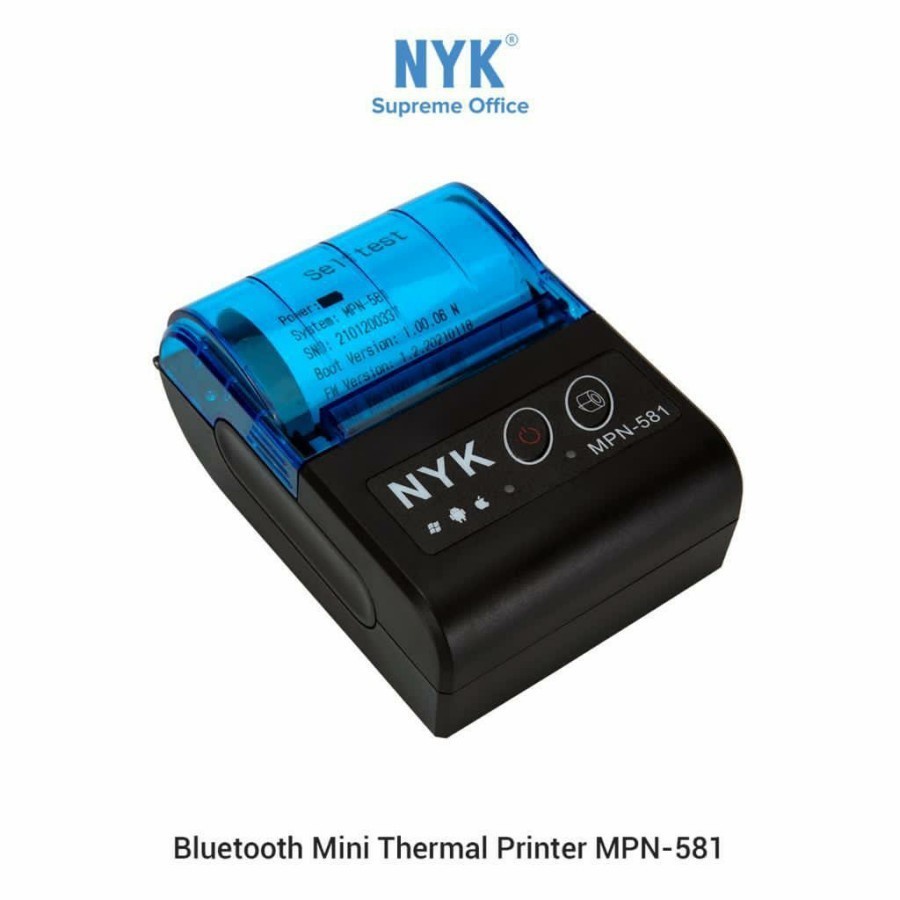 Printer Mini Bluetooth Thermal NYK MPN-581 58mm Label/Kasir/Pos