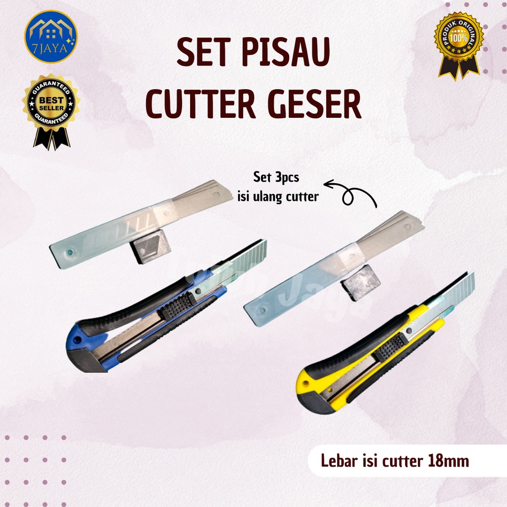 Set Pisau Cutter Geser 18mm