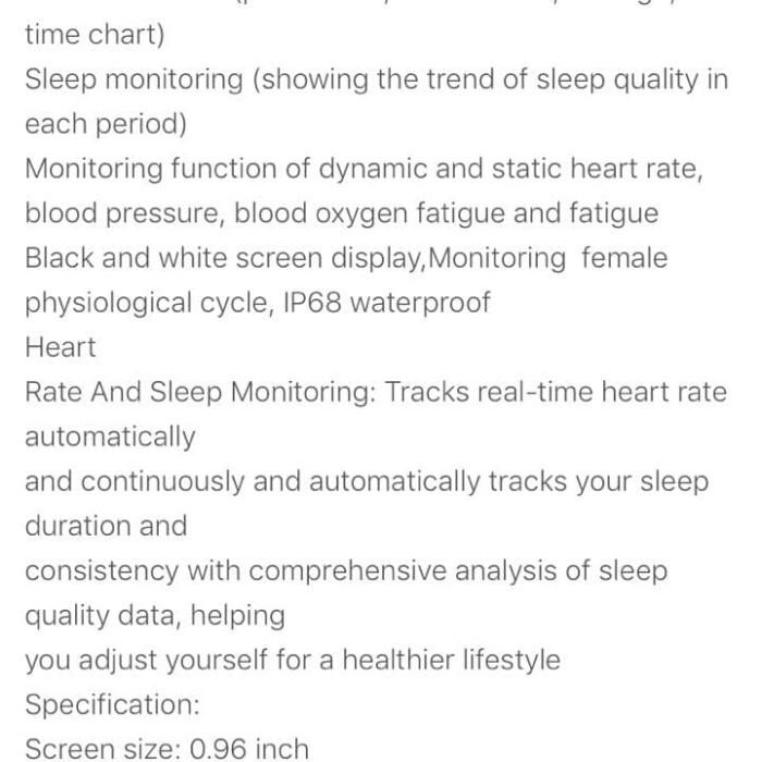 Smartband Monitor Denyut Jantung Fitnes Tracker Oled