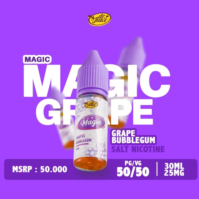 LIQUID MAGIC GRAPE BUBBLEGUM 15ML 25MG BY DR JUICE