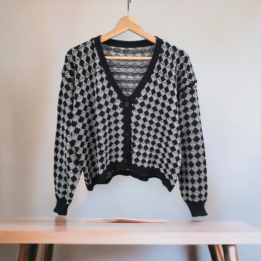 Sweater Rajut Wanita Hanami Outer Kardigan Korean Style Terbaru