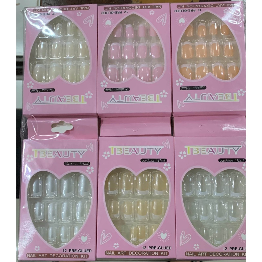 [1 BOX] KUKU PALSU HARGA PERBOX (isi 12 pcs) + lem / Fake Nail