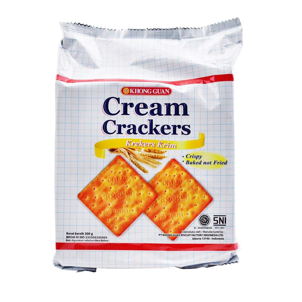 

BISKUIT KRAKER KRIM KHONG GUAN CREAM CRACKERS BISCUIT 300 GR