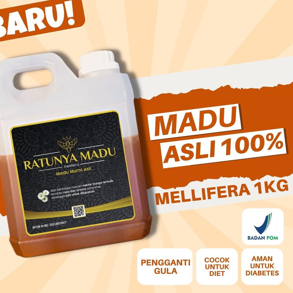 

◌ Murni Asli 1Kg Ratunya Mellifera Natural Pure Raw Honey ◌